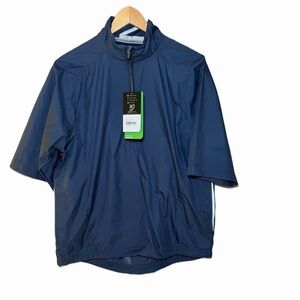 Zero Restriction Cloud 1/4 Zip Blue Short Sleeve Golf Rain Pullover Small NWT!